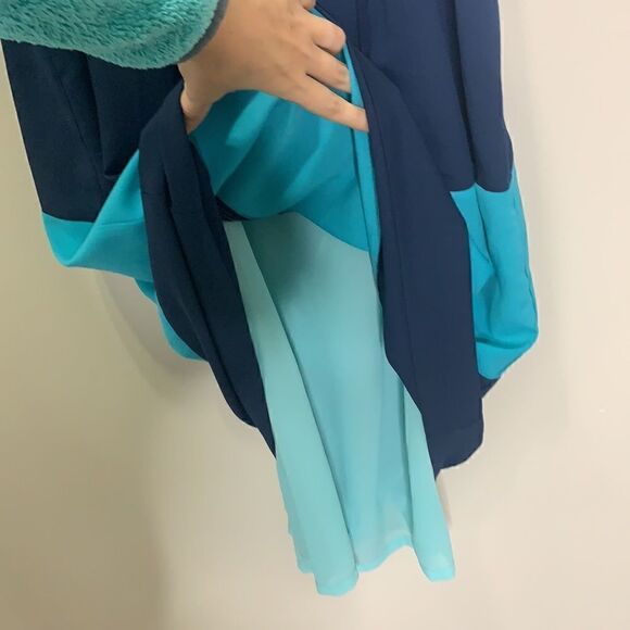 Joe Fresh large summer dress navy and teal (F1) - Picture 4 of 5
